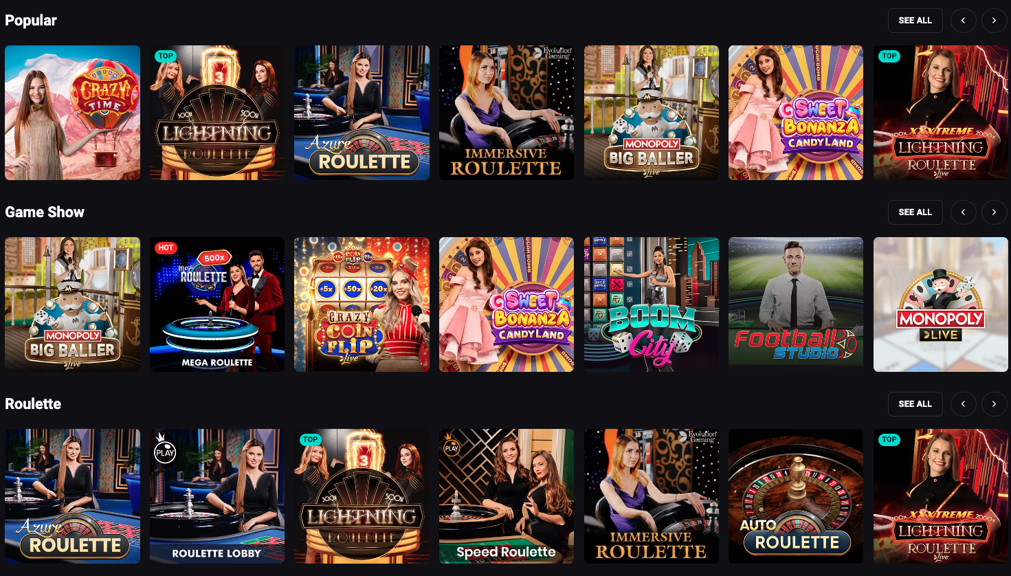 N1 Casino Startseite